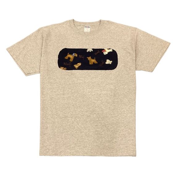 X-LARGE Heather Gray T Shirt Unisex - Navy Puppy print NEW - Picture 1 of 11